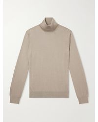 ZEGNA - Cashmere And Silk-Blend Turtleneck Sweater - Lyst