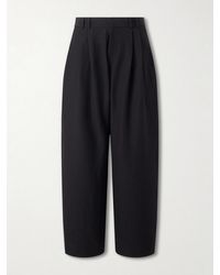 Studio Nicholson - Straight-Leg Pleated Linen And Wool-Blend Suit Trousers - Lyst