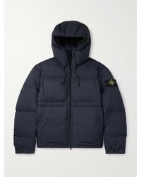 Stone Island - Quilted Cordura® Ripstop Hooded Down Jacket - Lyst