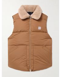 A.P.C. - Shearling-Trimmed Quilted Padded Shell Gilet - Lyst