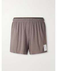 Satisfy - Straight-Leg Logo-Appliqu&Eacute;D 5&Quot; Space‑O&Trade; Shorts - Lyst