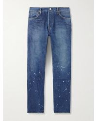 Visvim - Social Sculpture Tapered Distressed Jeans - Lyst