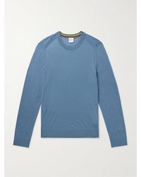 Paul Smith - Slim-fit Logo-embroidered Merino Wool Sweater - Lyst