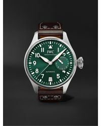 IWC Schaffhausen - Big Pilot's Automatic 46.2mm Stainless Steel And Leather Watch - Lyst