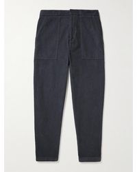 Officine Generale - Paolo Tapered Cotton-corduroy Trousers - Lyst