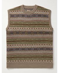 Kapital - Ärmelloser Pullover aus einer Wollmischung mit Fair-Isle-Muster - Lyst