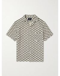 Portuguese Flannel - Net Hemd aus einer Baumwollmischung in Häkeloptik mit Reverskragen - Lyst