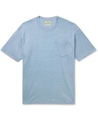De Bonne Facture - Linen-jersey T-shirt - Lyst