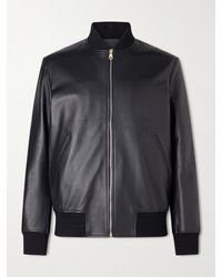 Paul Smith - Leather Bomber Jacket - Lyst