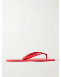 Christian Louboutin - Logo-Embossed Rubber Flip Flops - Lyst