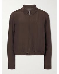 Saint Laurent - Satin Blouson Jacket - Lyst