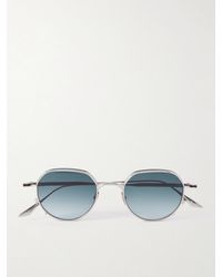 Jacques Marie Mage - Hartana Round-frame Silver-tone Sunglasses - Lyst