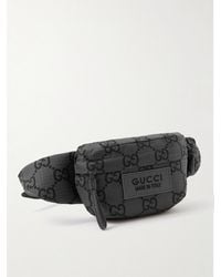 Gucci - Marsupio in ripstop monogram con finiture in pelle e logo applicato - Lyst