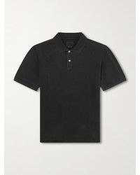 Drake's - Stone-Washed Cotton-Piqué Polo Shirt - Lyst