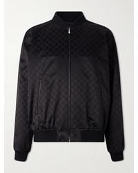 Gucci - Monogrammed Cotton-Blend Satin Jacket - Lyst