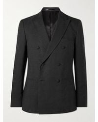 MR P. - Double-Breasted Linen Tuxedo Jacket - Lyst