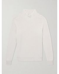 Brunello Cucinelli - Ribbed Cashmere Rollneck Sweater - Lyst