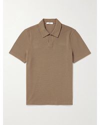 MR P. - Striped Organic Cotton Polo Shirt - Lyst