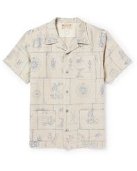RRL - Sail Convertible-collar Printed Linen Shirt - Lyst