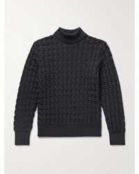 S.N.S. Herning - Stark Slim-fit Cable-knit Merino Wool Sweater - Lyst
