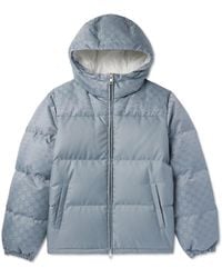 Gucci - Quilted Logo-Jacquard Nylon Hooded Down Jacket - Lyst