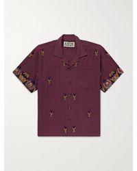 Kartik Research - Camp-Collar Embellished Embroidered Cotton Shirt - Lyst