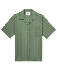 NN07 - Julio 5712 Convertible-collar Organic Cotton-jacquard Shirt - Lyst