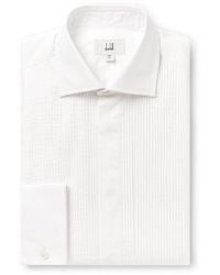 Dunhill - Spread-collar Bib-front Pintucked Cotton Tuxedo Shirt - Lyst