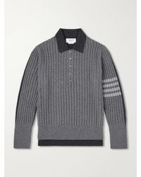 Thom Browne - Knitted Merino Wool Polo Sweater - Lyst