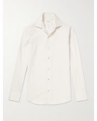 De Petrillo - Brushed Cotton-twill Shirt - Lyst