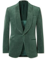 Kingsman - Shawl-collar Cotton And Linen-blend Velvet Tuxedo Jacket - Lyst