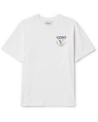 Casablancabrand - Equipement Graphic-print Organic-cotton T-shirt Xx - Lyst