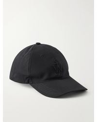 JW Anderson - Logo-Embroidered Corduroy-Trimmed Waxed Cotton Baseball Cap - Lyst