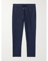 MR P. - James Straight-Leg Linen-Chambray Drawstring Trousers - Lyst