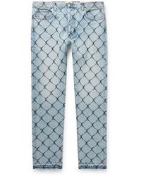 GALLERY DEPT. - Cage 5001 Slim-fit Frayed Printed Jeans - Lyst