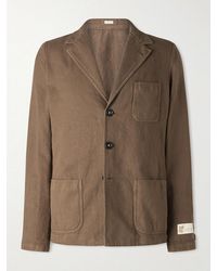 Massimo Alba - Baglietto Cotton And Linen-blend Blazer - Lyst