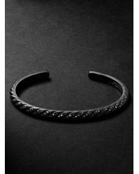 David Yurman - Sculpted Cable Titanium Diamond Cuff - Lyst