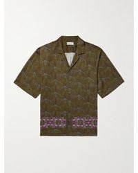 Dries Van Noten - Cassi Camp-collar Printed Satin Shirt - Lyst