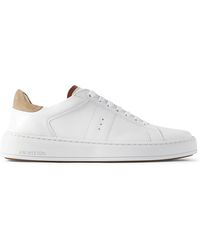 J.M. Weston - On Time Suede-trimmed Leather Sneakers - Lyst