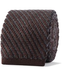Brioni - 7Cm Striped Knitted Silk And Cashmere-Blend Tie - Lyst