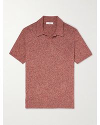 MR P. - Cotton And Linen-blend Polo Shirt - Lyst