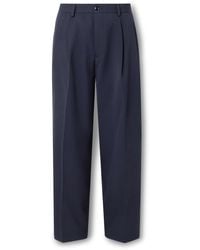 NN07 - Justin 10002 Straight-leg Pleated Wool-blend Twill Suit Trousers - Lyst