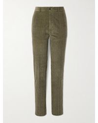 Massimo Alba - Mauko Straight-Leg Prince Of Wales Checked Cotton-Blend Corduroy Suit Trousers - Lyst