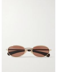 Gucci - Oval-Frame-Tone Sunglasses - Lyst