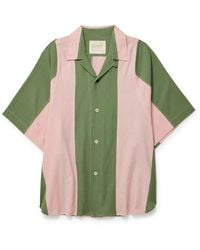 Kardo - Yusuke Convertible-Collar Striped Cotton-Jacquard Shirt - Lyst