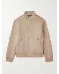Canali - Layered Wool And Cashmere-blend Bomber Jacket - Lyst