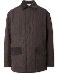 James Purdey & Sons - Winchester Corduroy And Knit-trimmed Quilted Padded Shell Jacket - Lyst