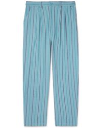 Kardo - Antonio Straight-Leg Striped Cotton-Canvas Trousers - Lyst