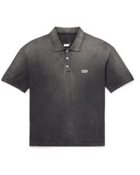 Visvim Jumbo Weller Logo-appliquéd Cotton-piqué Polo Shirt - Gray