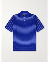 Beams Plus - Striped Cotton-blend Terry Polo Shirt - Lyst